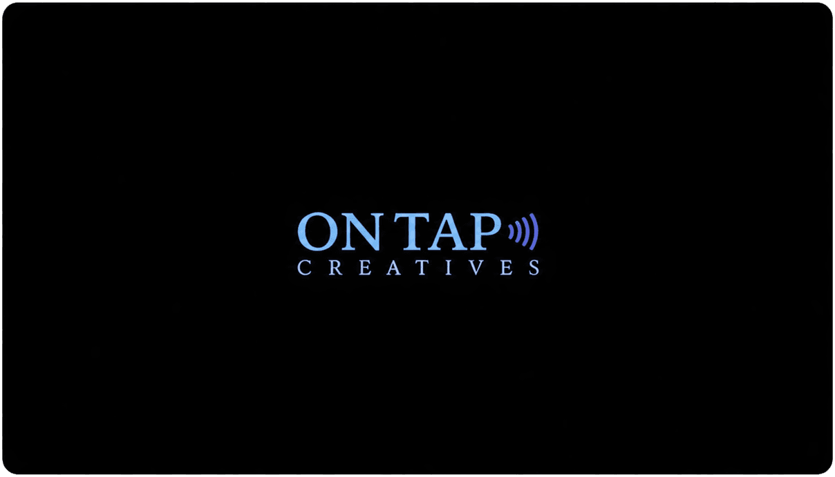Black polyvinyl OnTap Creatives business card