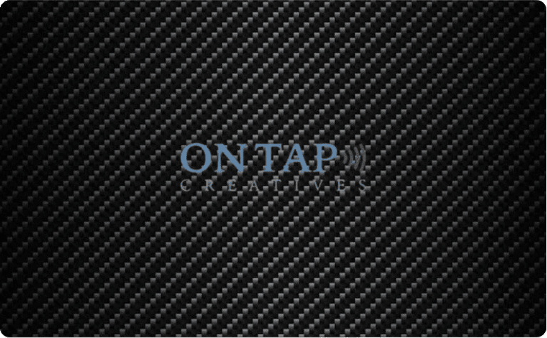 Carbon fiber OnTap Creatives business card