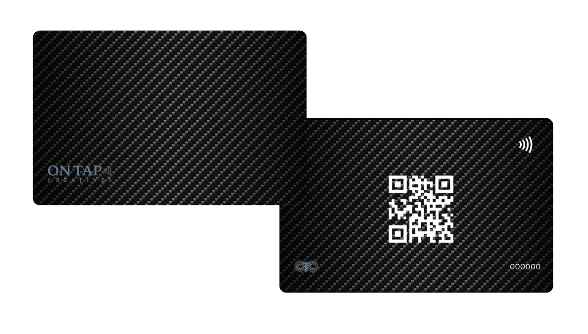 Carbon Fiber Digital Business Card front and back