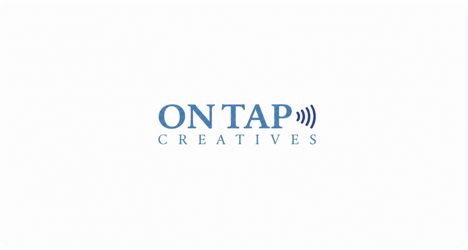 White polyvinyl OnTap Creatives business card